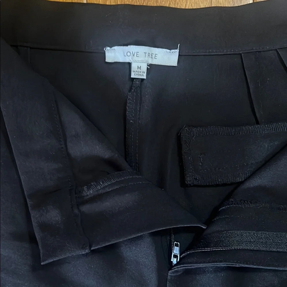 Love Tree Black Flare Boot Cut Mid-Rise Pants Size M Work Office Classic - Picture 3 of 10